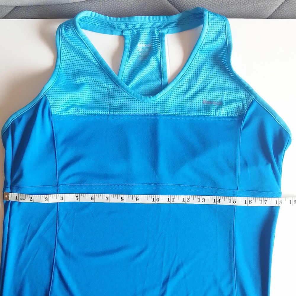 Reebok Athletic Two-Tone Blue Raceback Tank Top - Picture 14 of 14